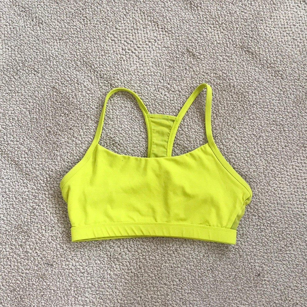 Yellow Sports Bra Size Medium/Small